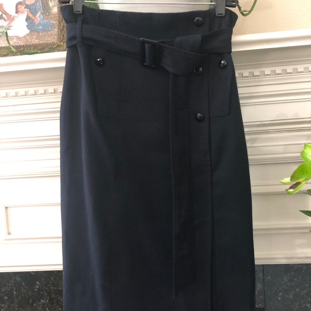 Anthropologie Cartonnier Navy Pencil Skirt 2 4 6